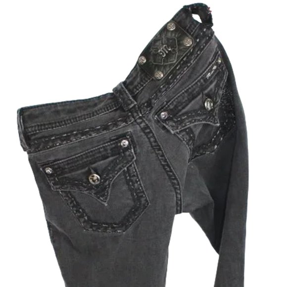 Miss Me Light Black Fade Skinny, Size 26 - Picture 4 of 5